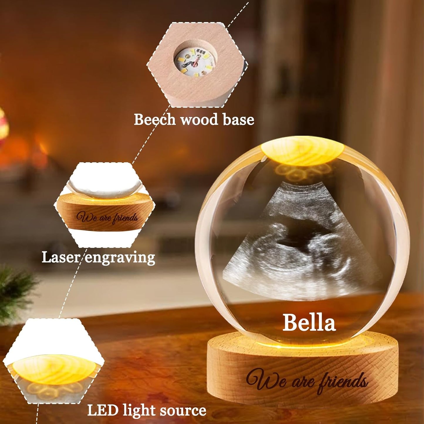 Arvona™ - Original Personalized Crystal Lamp