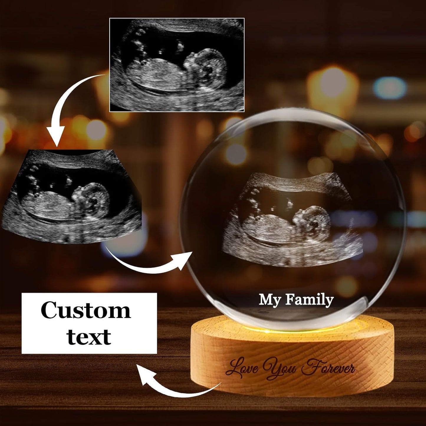 Arvona™ - Original Personalized Crystal Lamp
